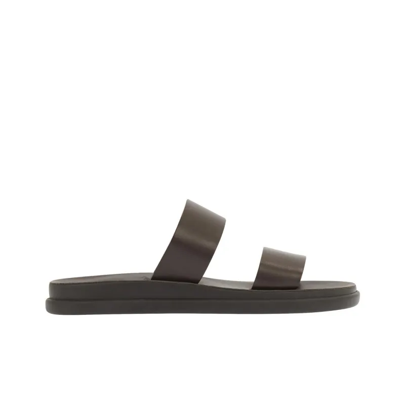 ANCIENT GREEK SANDALS Nicos Slide Slippers Men's Brown-1