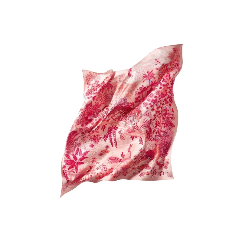 CARTIER Silk Silk Scarves Women's Pink-1