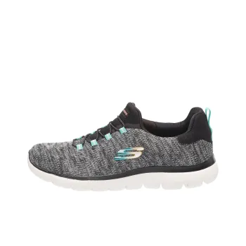 Skechers Summits Slip Resistant Low Top Casual Shoes Women's Black Gray