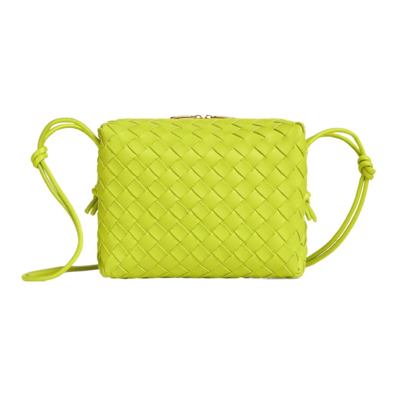Bottega Veneta Loop Small Intreccio Acid Kiwi-0