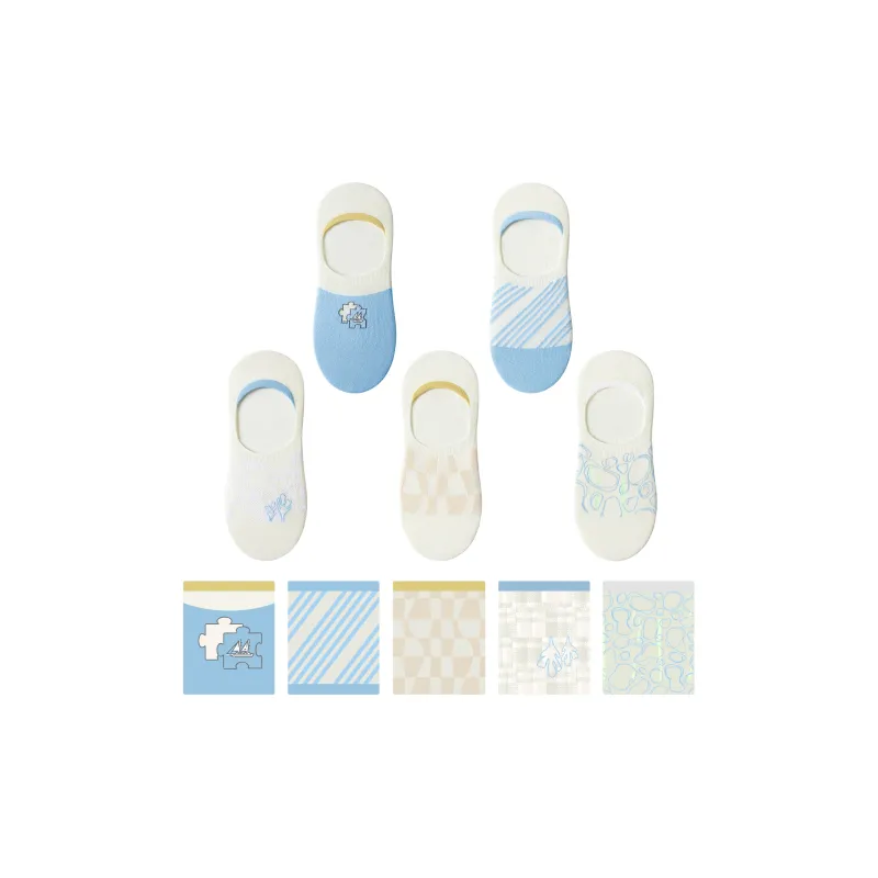 Crabsecret Ankle Socks Women's 5 Pack-0