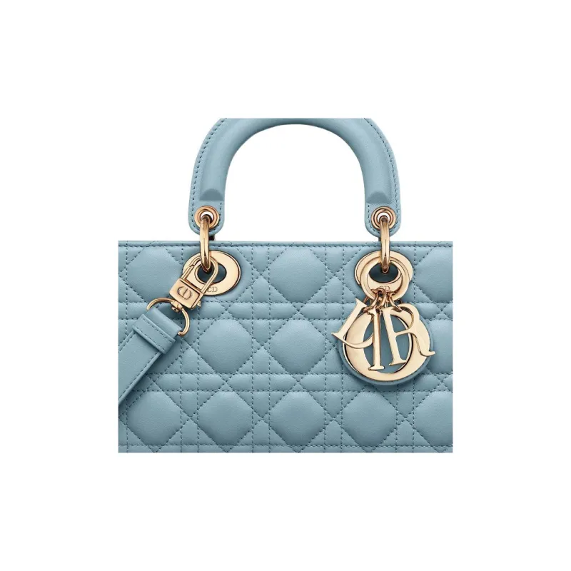DIOR Lady D JOY Sheepskin Lady Dior Bag Shoulder Bag, Crossbody Bag, Handbag Women's Sky Blue-6