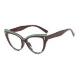 Red Brown Green Frame with White Lens