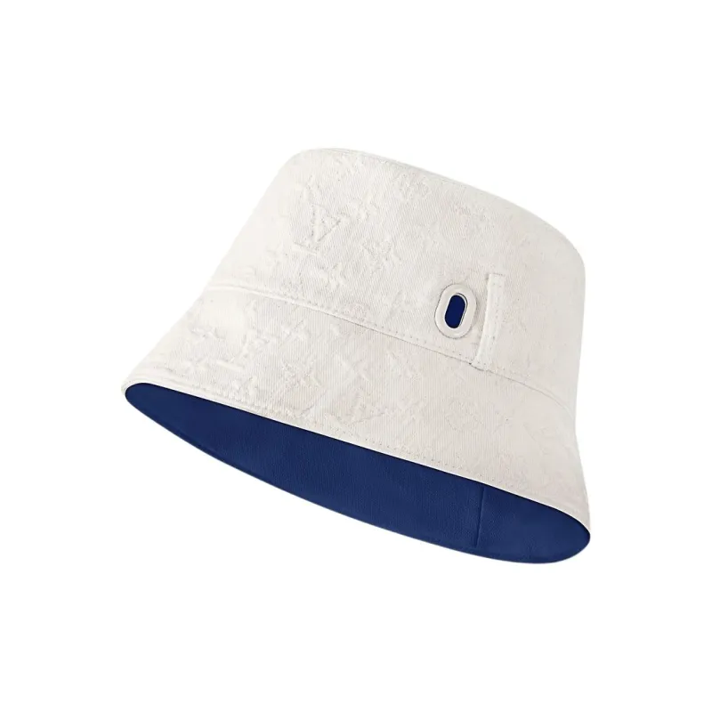 LOUIS VUITTON Cotton Bucket Hats Women's Navy-3