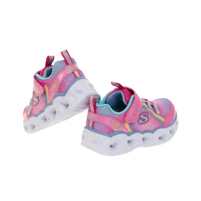 Skechers Heart Lights Slip-Resistant Low-Top Casual Shoes Women's Pink-4