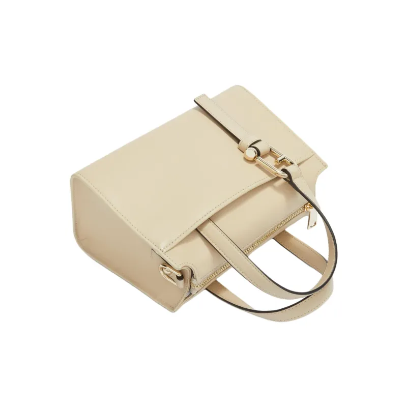 Furla Natural Leather Shoulder Bag Crossbody Bag Handbag Small Size Women's Beige-2