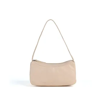 LARTIGENT Sheepskin Zip Closure Handheld Bag Niche Design Handbag Women's White/Black/Green Brown/Coffee