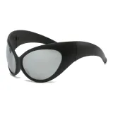 Matte Black Frame with White Mirrored Lens
