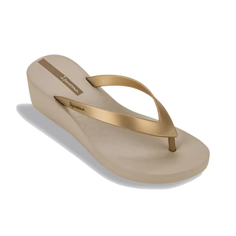 Ipanema Slip Resistant Quick Dry Flip Flops Women's Beige Gold-2
