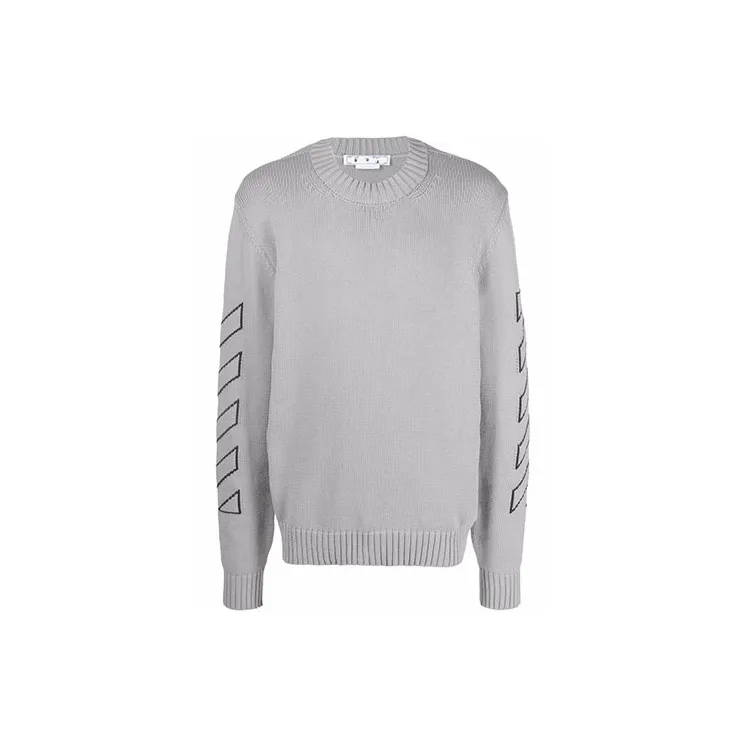 OFF WHITE Diag Outline Arrow Knit Crewneck-1