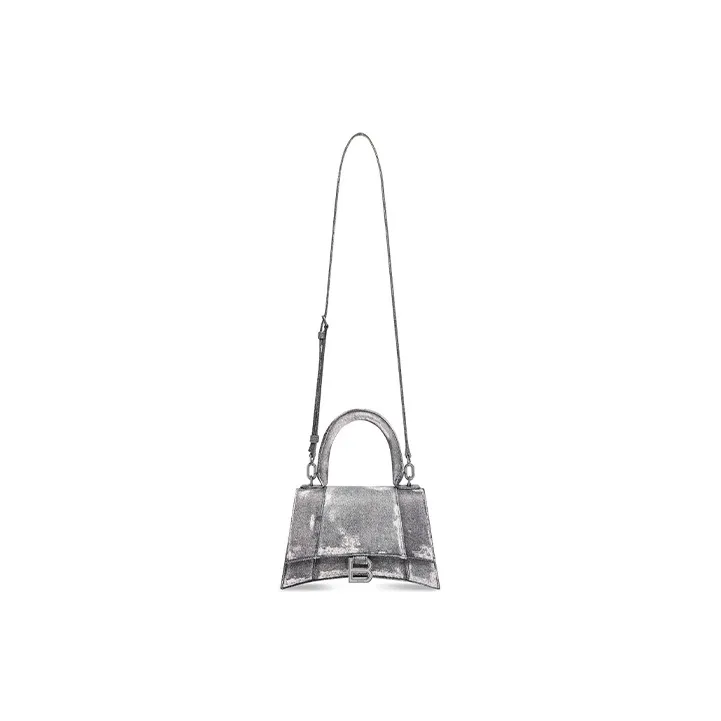 Balenciaga Hourglass Sheepskin Shoulder Bag, Crossbody Bag, Handbag Small Size Women's Black-1