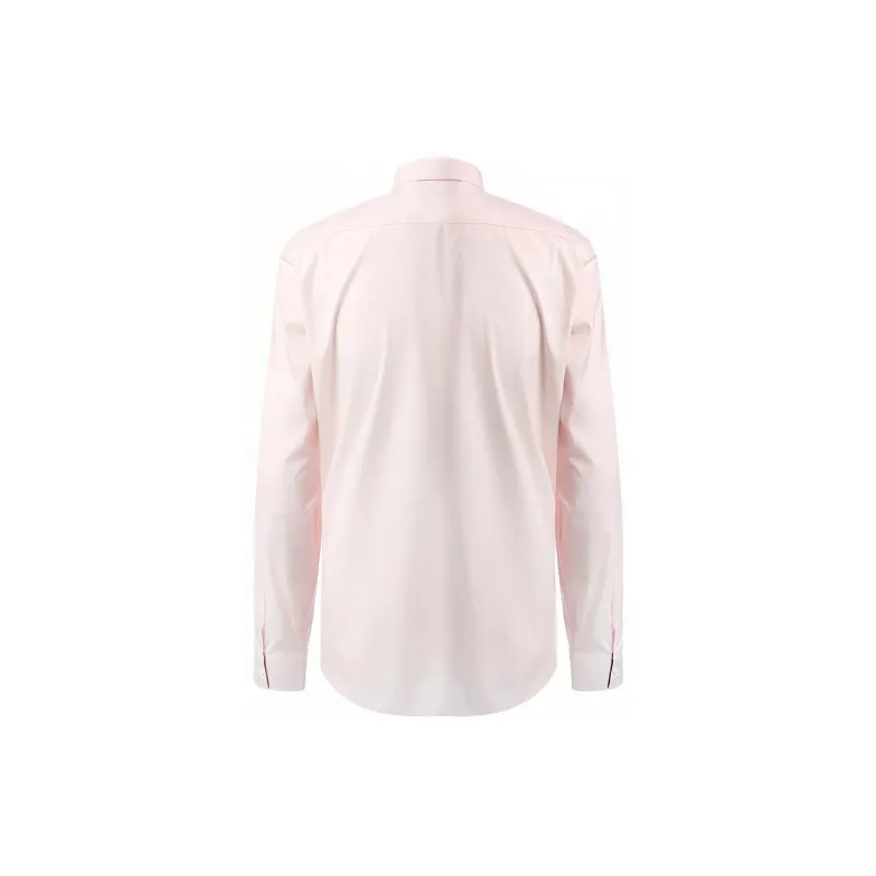 Burberry Mens Point Collar Single-Breasted Long-Sleeve Shirt Light Pink-1