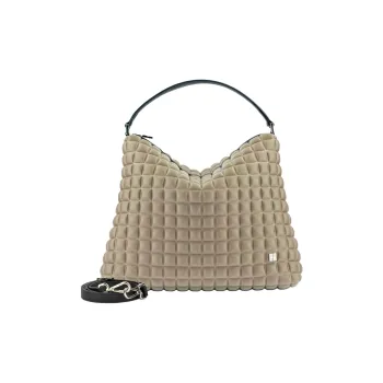 BPRIME 3D Cube Fabric Shoulder Bag, Crossbody Bag, Handbag Large Size Women's Khaki