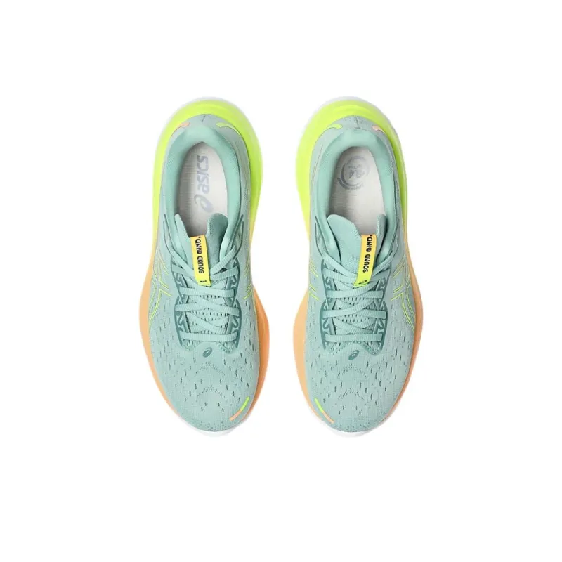 Asics Gel Cumulus 26 Paris Light Celadon Safety Yellow Women's-2