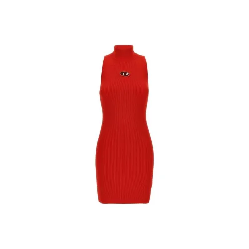 DIESEL M-Onervax Mock-Neck Ribbed Dress