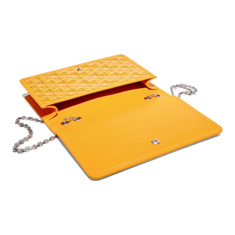 GOYARD Alexandre III Canvas With Leather Shoulder Bag Crossbody Bag Women's Yellow-3