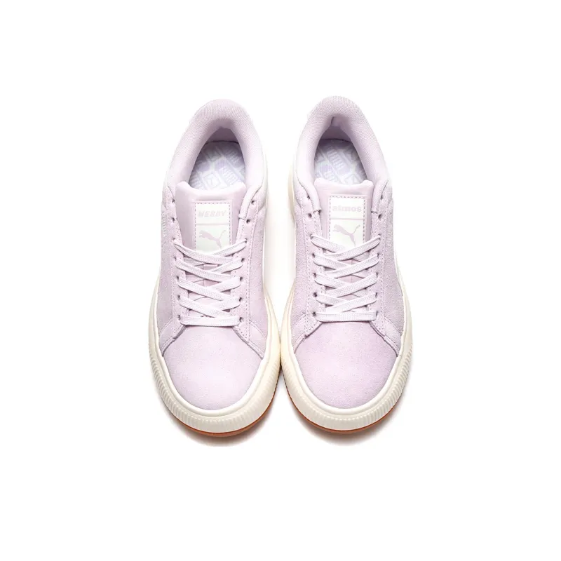 NERDY X ATMOS x PUMA Suede Anti Slip Wear Resistant Low Top Skateboard Shoes Women's Pink-3