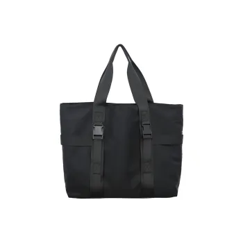 BRINCH Nylon + Mesh Shoulder Bag Unisex Black/Army Green