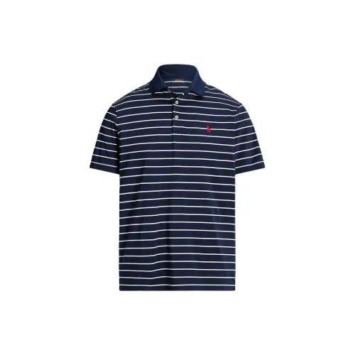 Polo Ralph Lauren Polo Shirts Men Navy Blue White