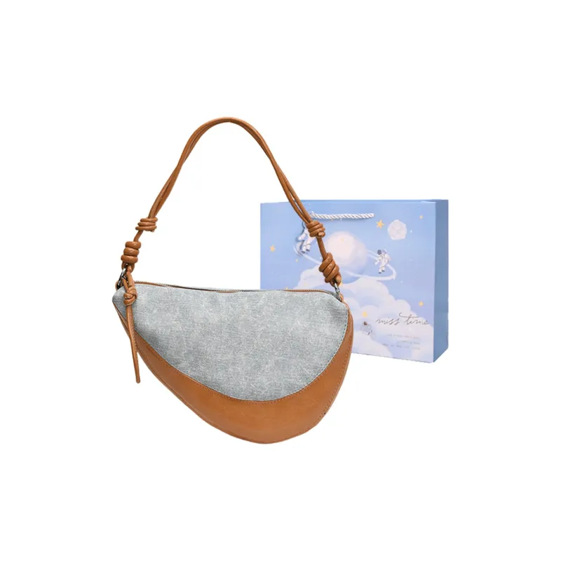Duoluplo Doron Paul PU Crossbody Bag, Shoulder Bag Women's Denim Black/Denim Silver/Denim Brown-18