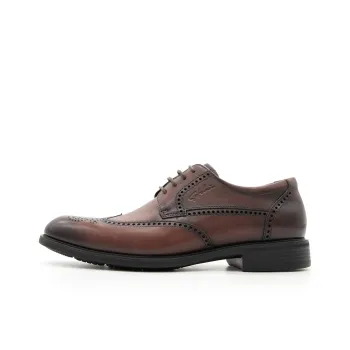 Satchi Business Formal Leather Shoes, Brogue Men's Red Brown