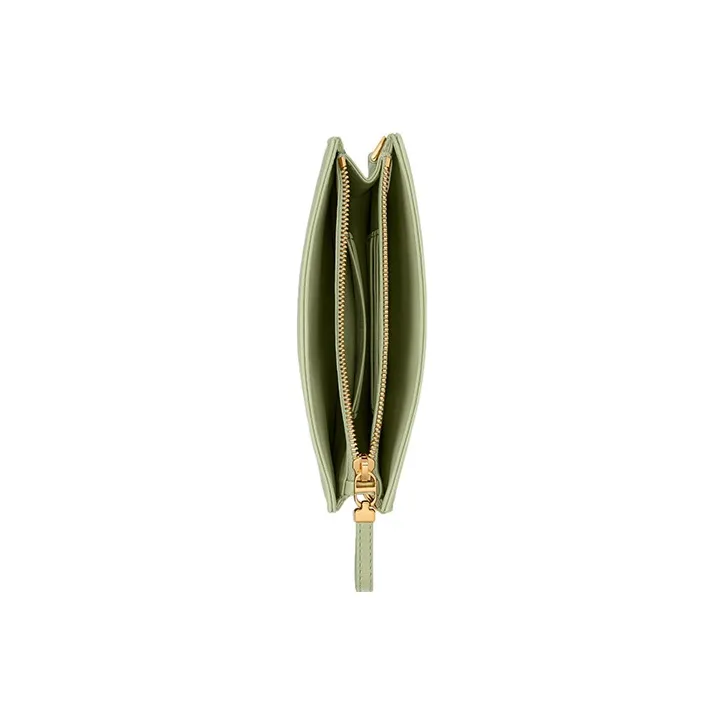 DIOR Caro Soft Calfskin One Shoulder Crossbody Clutches Women's Green-4