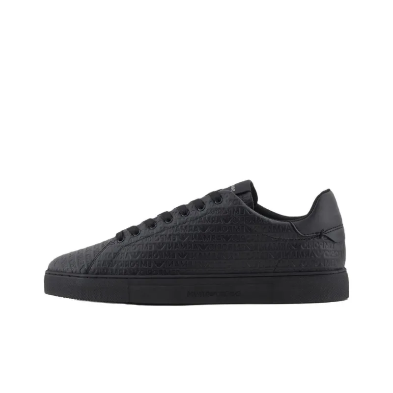 EMPORIO ARMANI Logo Debossed Low Top Sneakers-0