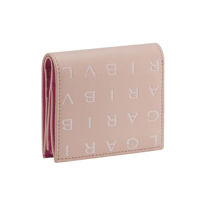 BVLGARI Bvlgari Logo Calfskin Wallet Women's Pink-1