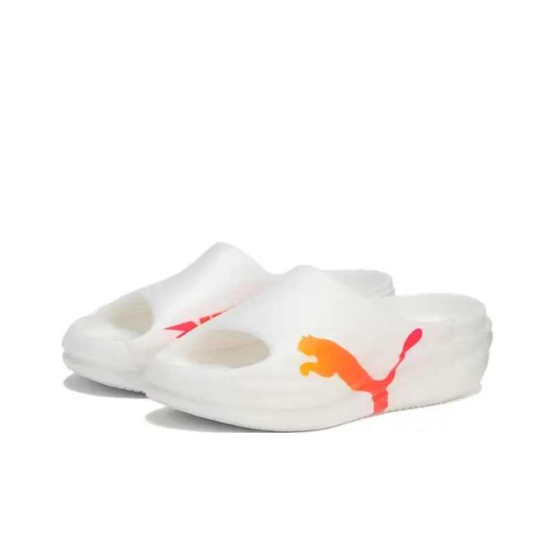 PUMA Slip Resistant Abrasion Resistant Slide Slippers Men's White-2