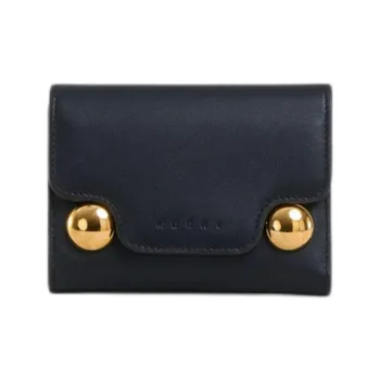 MARNI Logo Embossed Studded Wallet