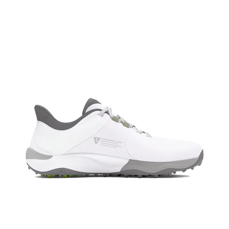 Under Armour UA Drive Pro Spikeless Golf Anti Slip Wear Resistant Low Top Golf Shoes Men's White Gray-1