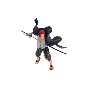 BANPRESTO Shanks Glasses Factory Swordmen Figure One Piece, Red Hair Bonus Gifts 12cm