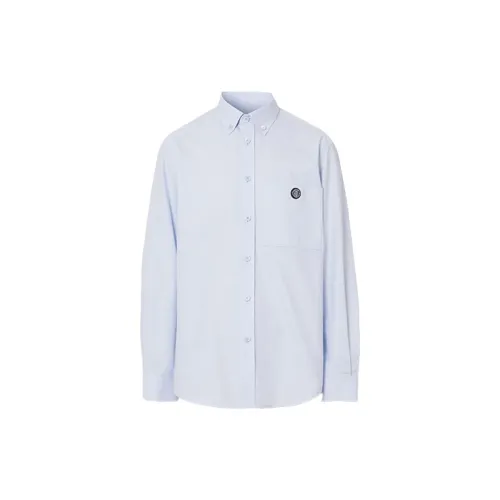 Burberry Shirts Men Light Blue