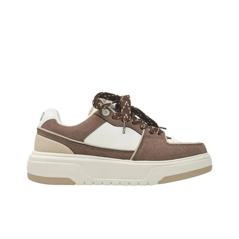 MLB Chunky Liner Slip Resistant Low Top Skateboard Shoes Unisex Brown-1