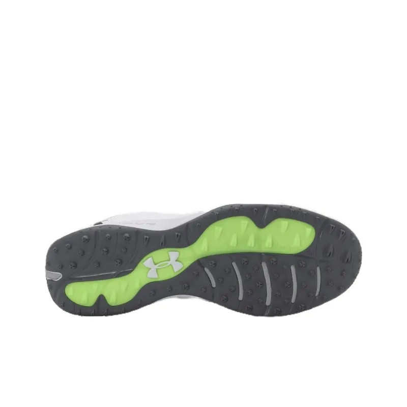 Under Armour UA Drive Pro Spikeless Golf Anti Slip Wear Resistant Low Top Golf Shoes Men's White Gray-4