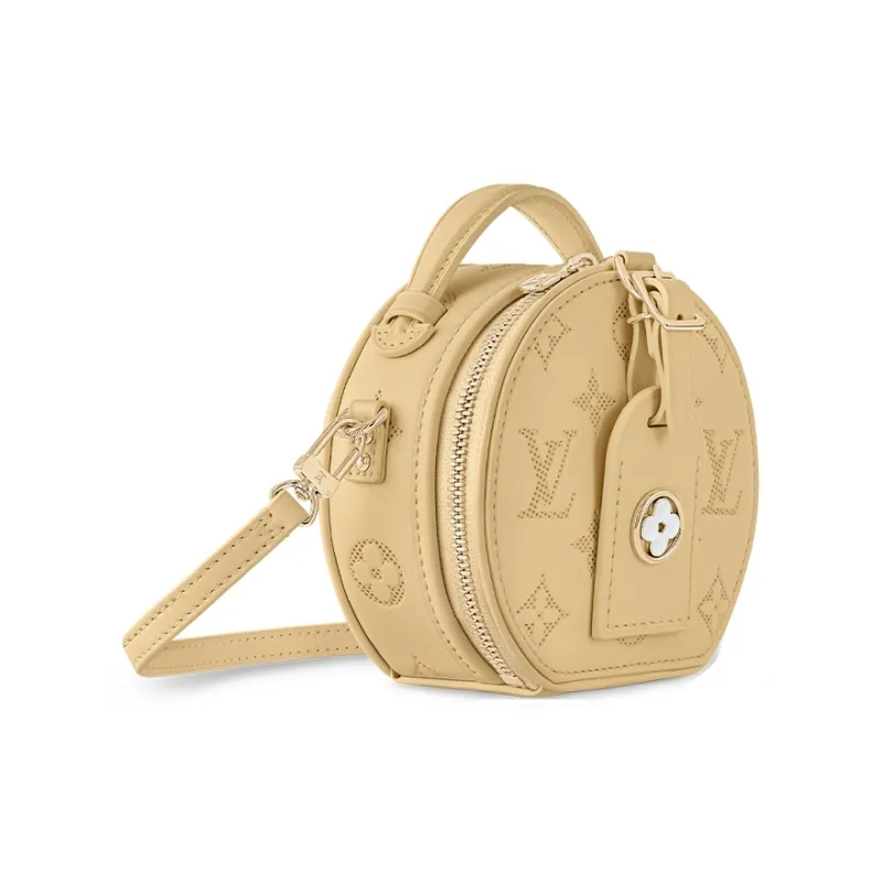 LOUIS VUITTON Cow Leather Handbag Shoulder Bag Crossbody Bag Mini Women's Khaki-1