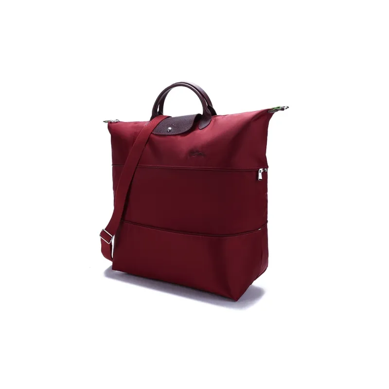 LONGCHAMP Le Pliage Green Fabric Travel Bag Dumpling Bag Handbag Shoulder Bag Unisex Red-1