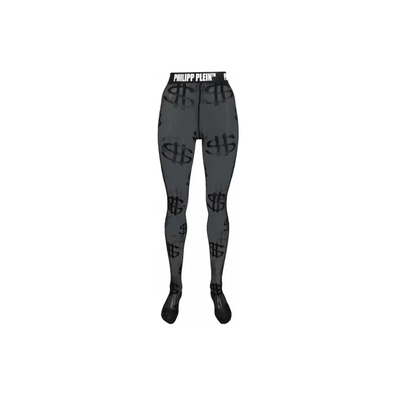 PHILIPP PLEIN Dollar Pattern Tights-0