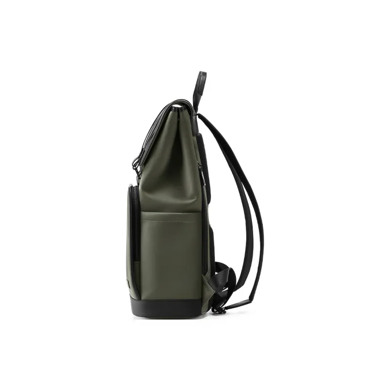 OIWAS Fabric Backpack Travel Backpack Business Laptop Bag Regular Unisex Black/Rock Stone Green-9