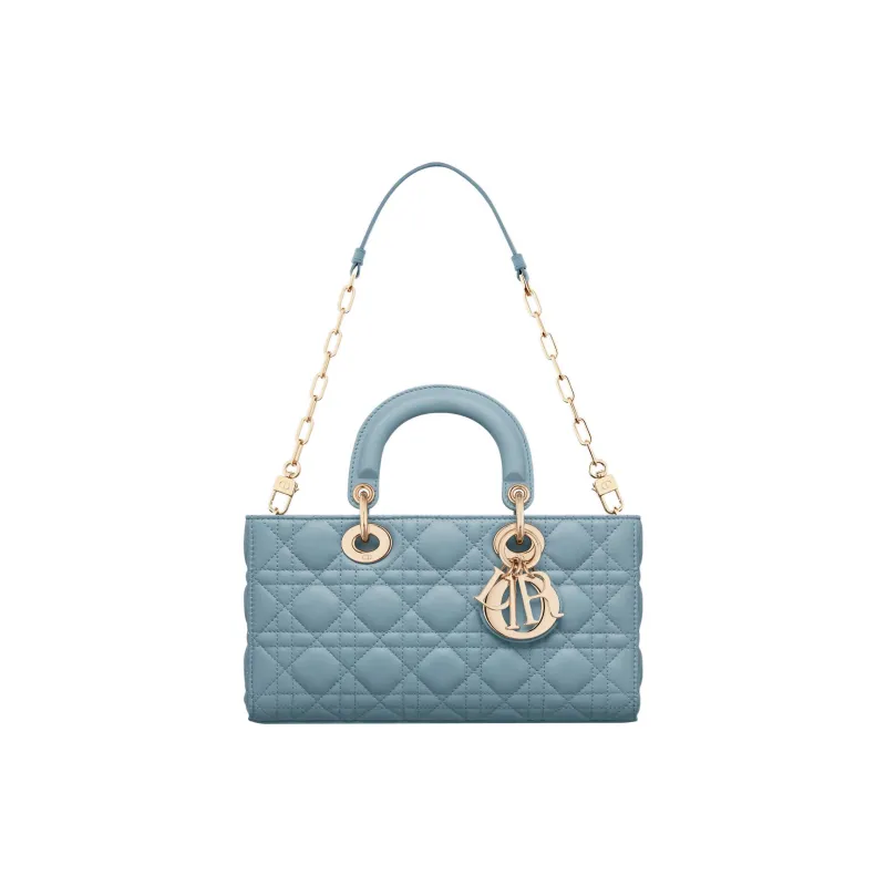 DIOR Lady D JOY Sheepskin Lady Dior Bag Shoulder Bag, Crossbody Bag, Handbag Women's Sky Blue-4