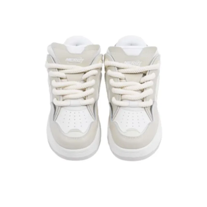 NERDY Wear resistant And Lightweight Low Top Skateboard Shoes Women's Beige-2
