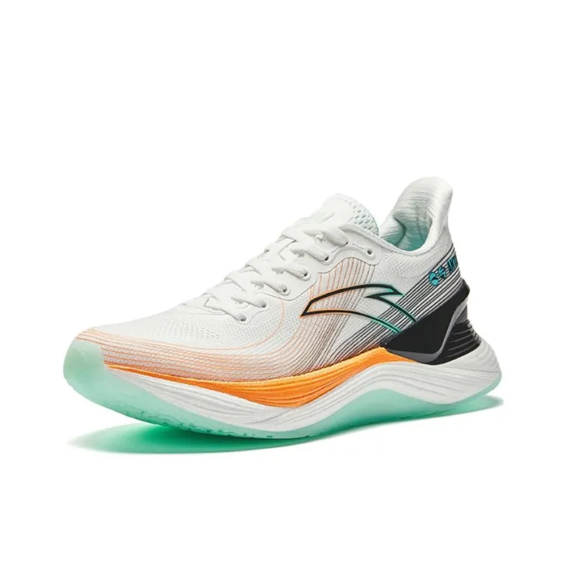 Anta Chuang 2.0 Pro Anti-Slip Wear-Resistant Low-Top Casual Running Shoes Men's White Orange Black-1