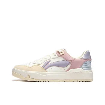 LiNing Common 80s Wear Resistant Slip Resistant Low Top Skateboard Shoes Women's White