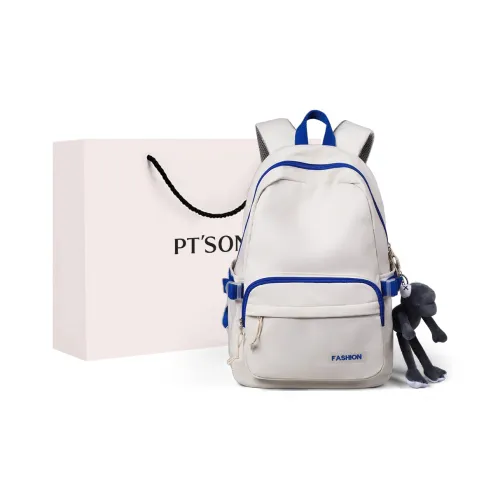 PT'SON Backpacks White With Blue