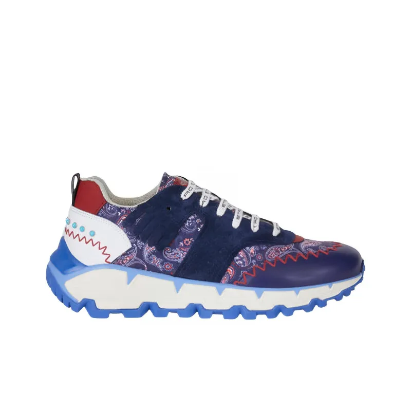 ETRO Wear-Resistant Low-Top Casual Shoes Men's Dark Blue-1