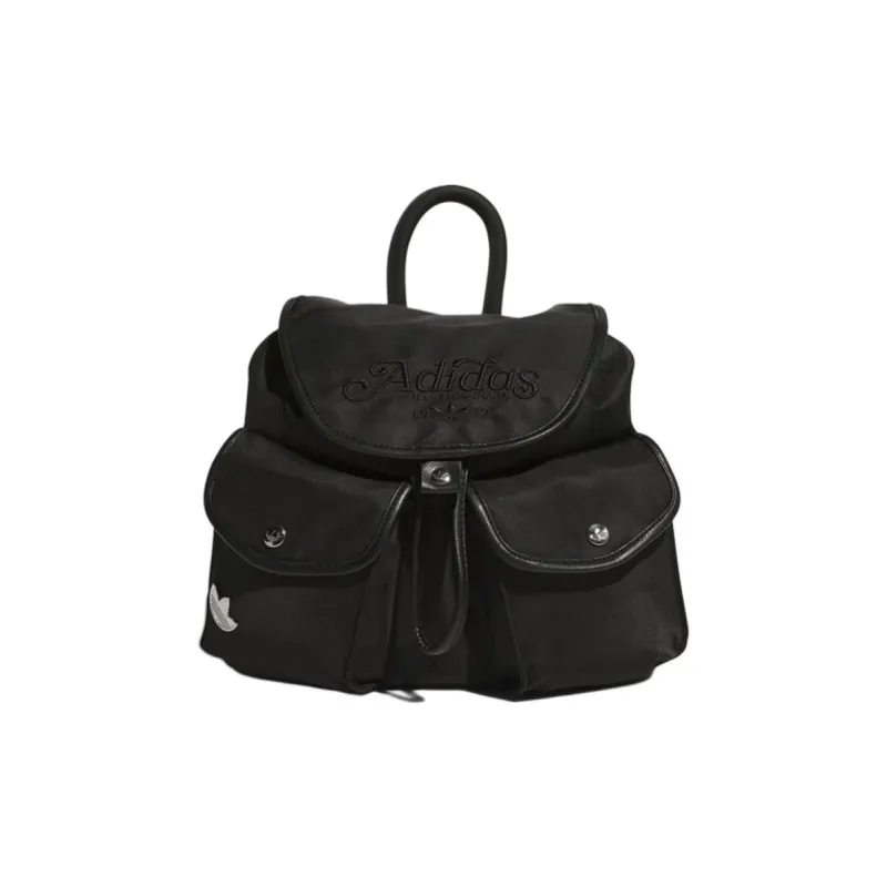 Adidas Originals Recycled Polyamide Backpack Medium Size Unisex Black-0