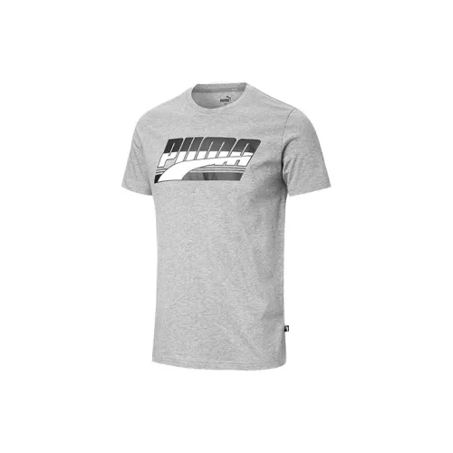 PUMA Chest T-Shirts Men Gray