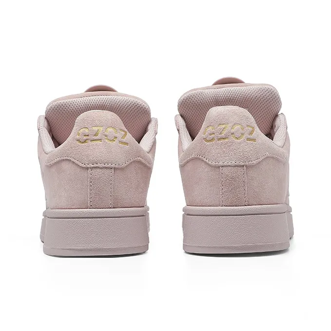 GZOZ Slip Resistant Cushioning Abrasion Resistant Low Top Skateboard Shoes Unisex Rose Pink-4