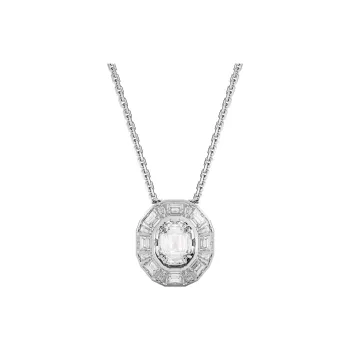 Swarovski Mesmera Rhodium-Plated Necklaces Women's Silver