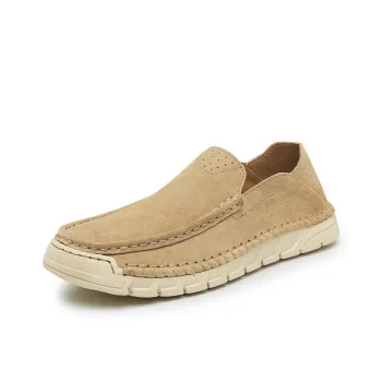 King Jinmai Casual Shoes Men Low Top Khaki, Light Brown